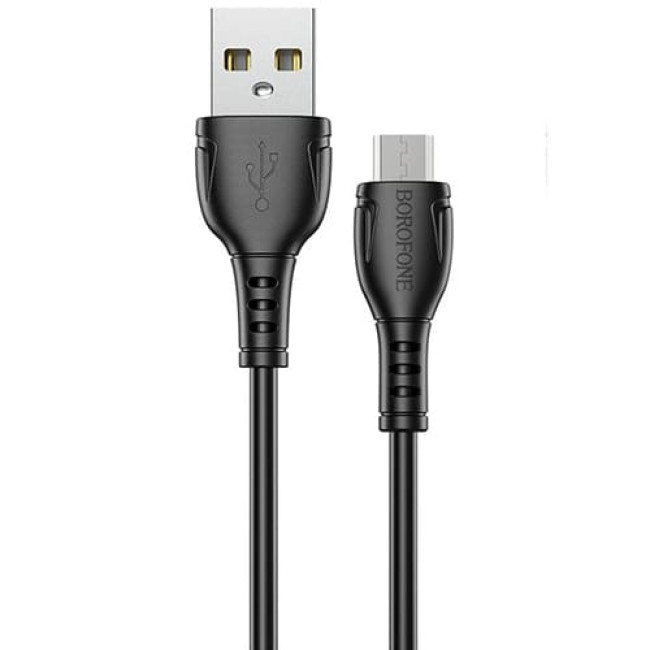 USB кабель Borofone BX51 Triumph MicroUSB, длина 1 метр (Черный)
