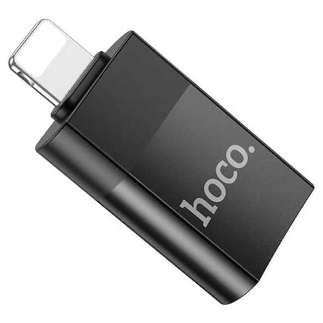 Адаптер OTG Lightning - USB Hoco UA17 (Черный) 