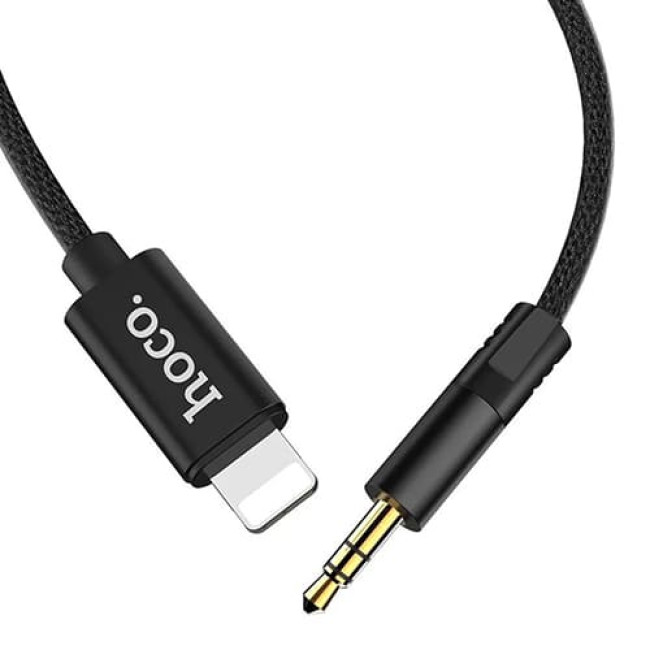 Аудио-кабель AUX c Lightning на 3.5mm Hoco UPA13 Черный