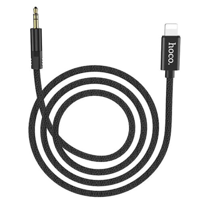 Аудио-кабель AUX c Lightning на 3.5mm Hoco UPA13 Черный