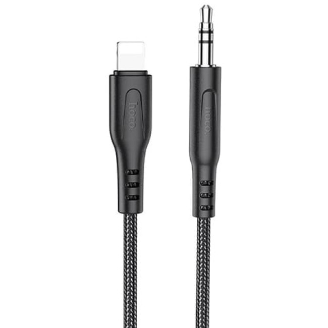 Аудио-кабель AUX c Lightning на 3.5mm Hoco UPA18 Черный