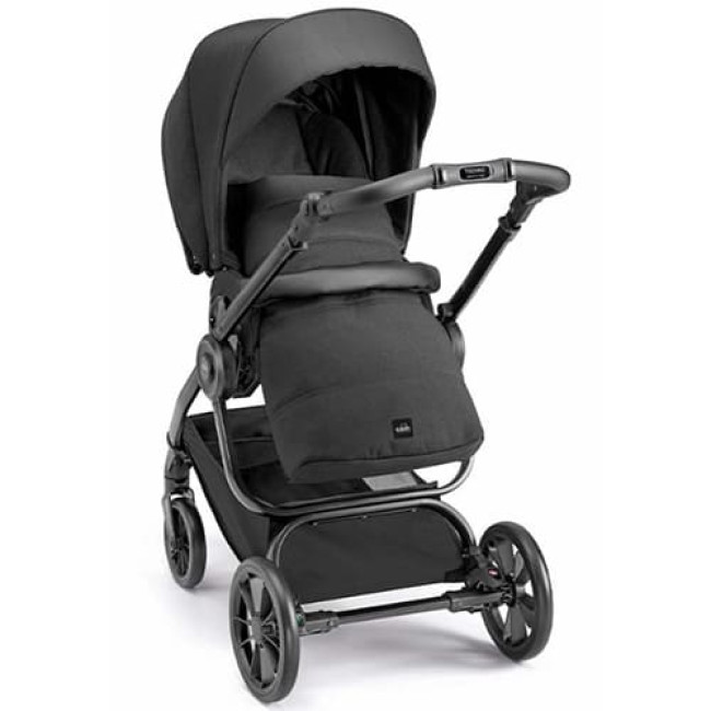 Детская коляска CAM Infinito (2 в 1) ART966-T575+ART805T-V90S (Черный c рамой цвета Матовый черный)