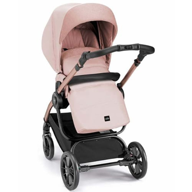 Детская коляска CAM Ami' (2 в 1) ART967-T579+ART805T-V95S (Розовый c рамой цвета Розовое Золото)