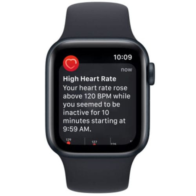Умные часы Apple Watch SE 2 40 мм (алюминиевый корпус, спортивный силиконовый ремешок M/L) Полуночный/полуночный