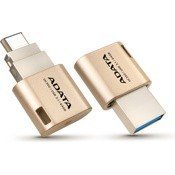 USB Флеш 64GB A-Data UC350 USB 3.1 + Type-C (Золотой) - фото