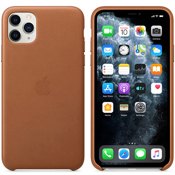 Чехол для iPhone 11 Pro Max Apple Leather Case (MX0D2ZM/A) золотисто-коричневый - фото