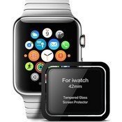 Защитное стекло на экран для Apple Watch 42 мм Glass PRO черное - фото