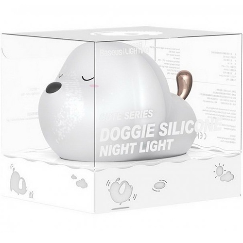 Ночник Baseus Cute Series Doggie Silicone Night Light (Белый)