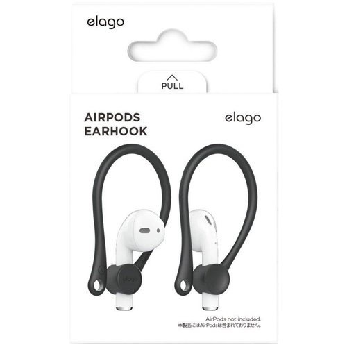 Крепление в ухо Elago EarHook для AirPods (Черный) 2 шт.