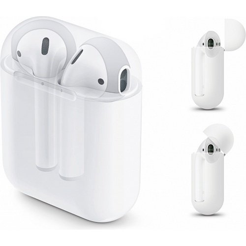 Накладки Elago Secure Fit для наушников Apple Airpods (Серый/Белый)