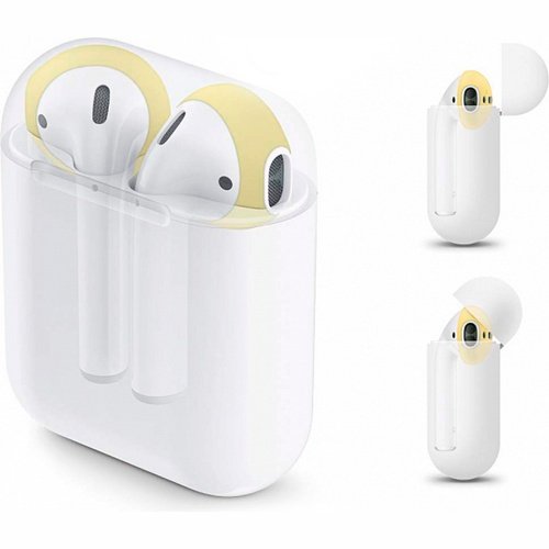 Накладки Elago Secure Fit для наушников Apple Airpods (Желтый/Голубой)
