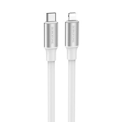 USB кабель Borofone BX82 Bountiful PD Type-C+ Lighting длина 1 метр (Белый) - фото