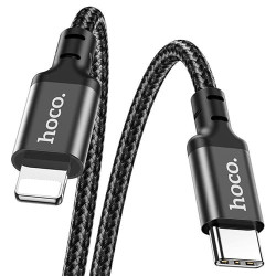 USB кабель Hoco X14 Type-C to Lightning PD 20 W, длина 1 метр (Черный) - фото