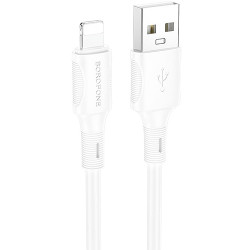 USB кабель Borofone BX80 Succeed Lighting, длина 1 метр Белый - фото