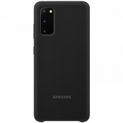 Чехол для Galaxy S20 накладка (бампер) Samsung Silicone Cover черный - фото