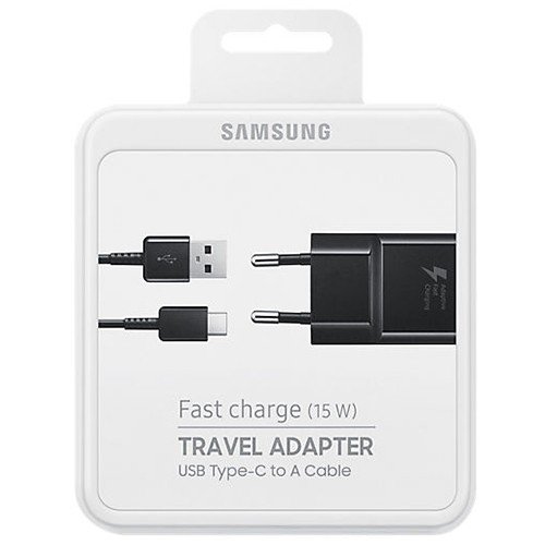 Зарядное устройство для быстрой зарядки Samsung для Galaxy ток 2A (EP-TA20EBECGRU) + кабель Type-C черное