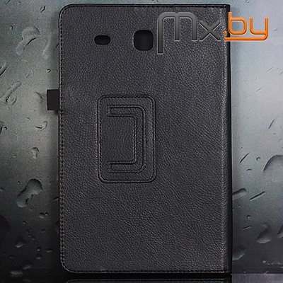 Чехол для Samsung Galaxy Tab E 9.6 кожаный книга черный 