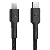 USB кабель ZMI Type-C+ Lighting, длина 30 см (AL872) Черный - фото