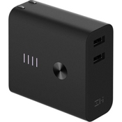 Аккумулятор внешний ZMI Dual-Mode Smart Charger 5200 mAh (APB01A) Черный - фото
