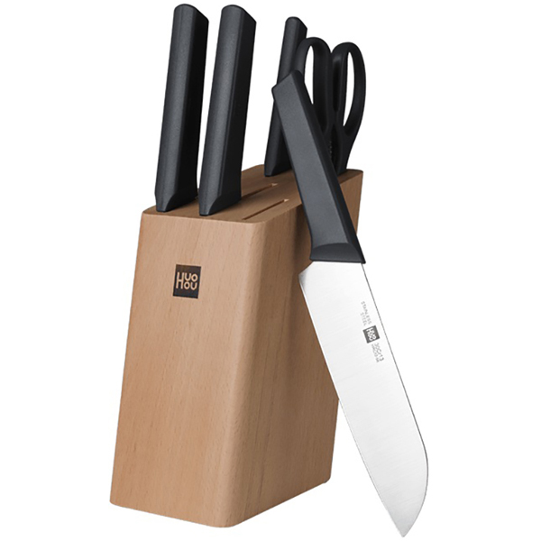 Набор ножей Xiaomi Huo Hou Fire Kitchen Steel Knife Set с подставкой (6 предметов) - Рисунок 4 Набор ножей Xiaomi Huo Hou Fire Kitchen Steel Knife Set с подставкой (6 предметов) - Рисунок 4