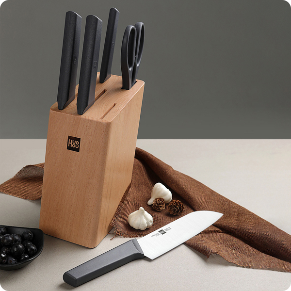 Набор ножей Xiaomi Huo Hou Fire Kitchen Steel Knife Set с подставкой (6 предметов) - Рисунок 7 Набор ножей Xiaomi Huo Hou Fire Kitchen Steel Knife Set с подставкой (6 предметов) - Рисунок 7