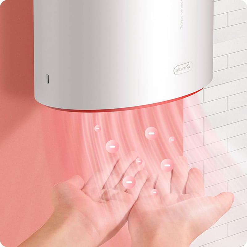 Фен для волос с сушилкой для рук Xiaomi Deerma Multi-Functional Hand Dryer  (DEM-GS100) Белый - 2