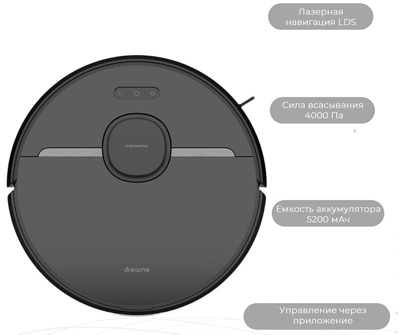 Робот- пылесос Xiaomi Dreame D9 Pro (Международная версия) Черный - 1