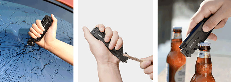 Складной нож Xiaomi Jiuxun Tools Ninety Outdoor Folding Knife 7 in 1 (Черный) - 3