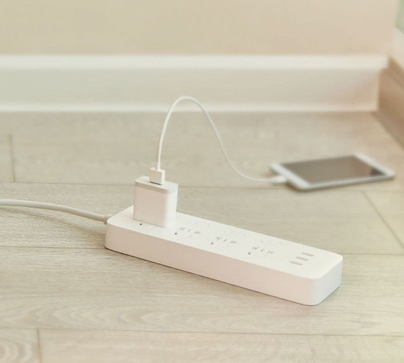 Удлинитель Xiaomi Mi Power Strip 4 розетки и 3 USB (Белый) - Рисунок 3 Удлинитель Xiaomi Mi Power Strip 4 розетки и 3 USB (Белый) - Рисунок 3