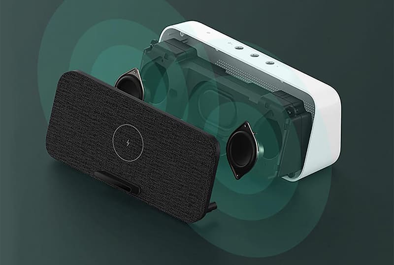 Портативная колонка Xiaomi Wireless Charger Bluetooth Speaker с поддержкой беспроводной зарядки (Белый)  - 8