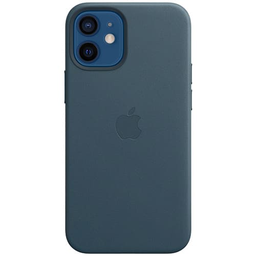 Чехол для iPhone 12 mini Apple Leather Case with MagSafe (MHK83ZE/A) балтийский синий