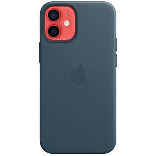 Чехол для iPhone 12 mini Apple Leather Case with MagSafe (MHK83ZE/A) балтийский синий
