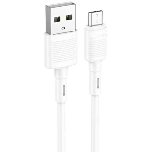 USB кабель Hoco X83 Victory MicroUSB, длина 1 метр (Белый)