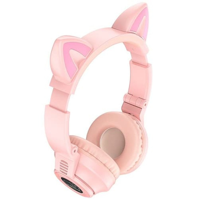 Наушники Borofone BO18 Cat Ear (Розовый)