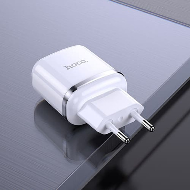 Зарядное устройство Hoco N4 Aspiring 2 USB 2.4A + Type-C кабель (Белый)