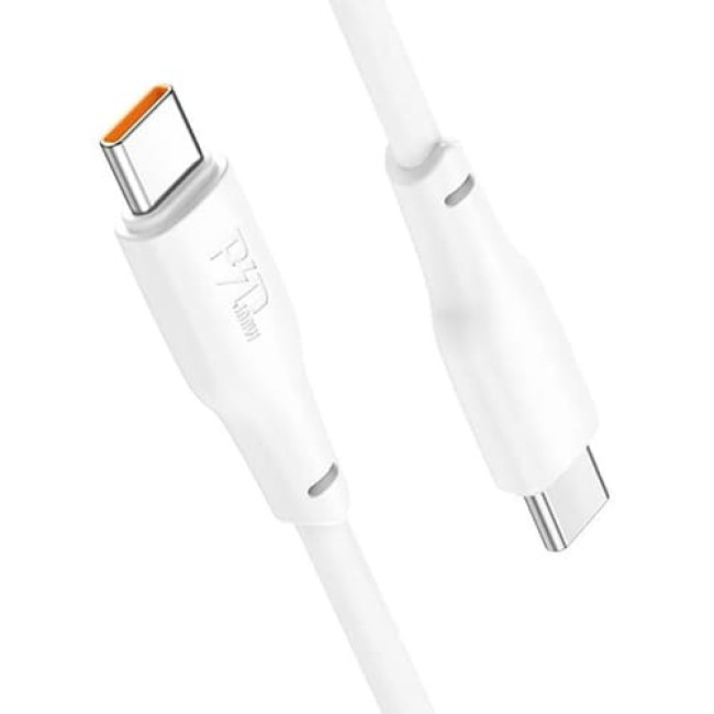 USB кабель Hoco X93 Type-C to Type-C 240W, длина 2 метра (Белый)