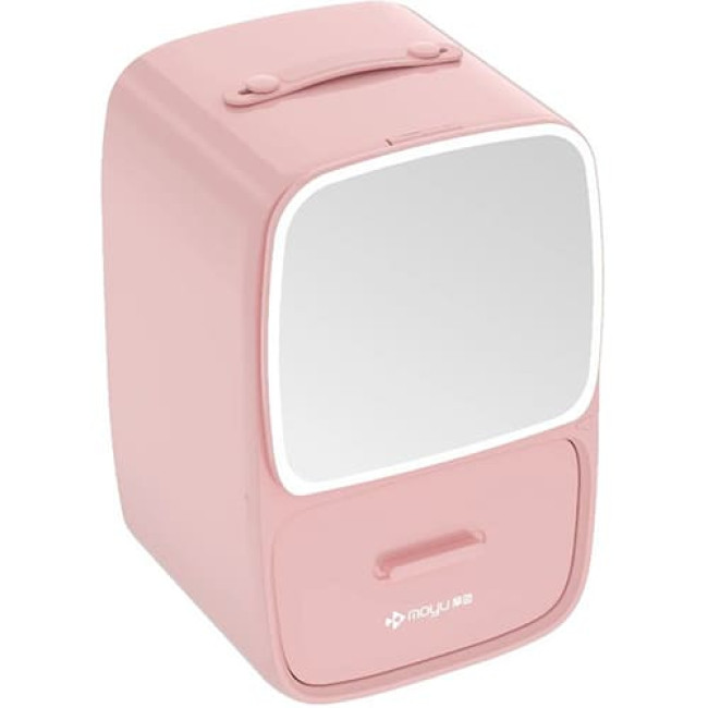 Холодильник для косметики с зеркалом MOYU Magic mirror 220V 18.8L HL-02M Розовый