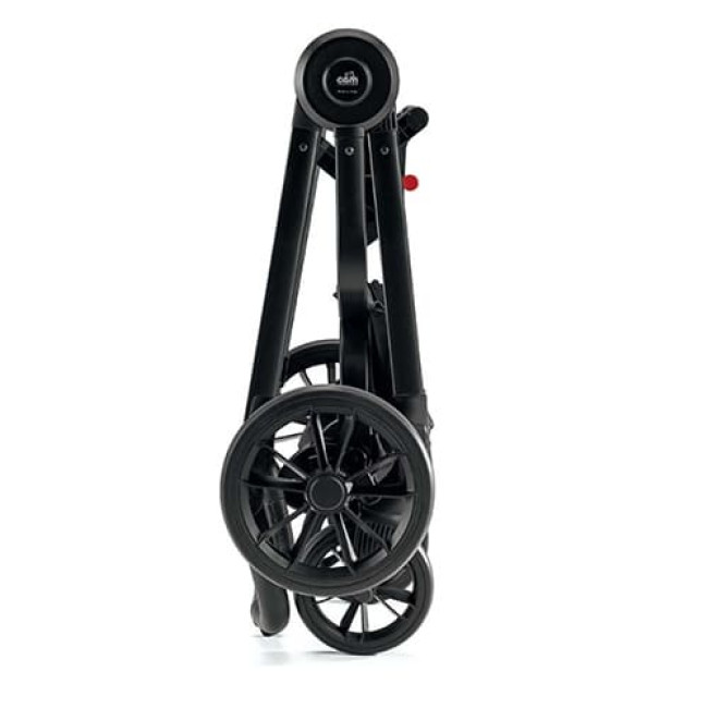 Детская коляска CAM Infinito (2 в 1) ART966-T576+ART805T-V90S (Бежевый/черный c рамой цвета Матовый черный)