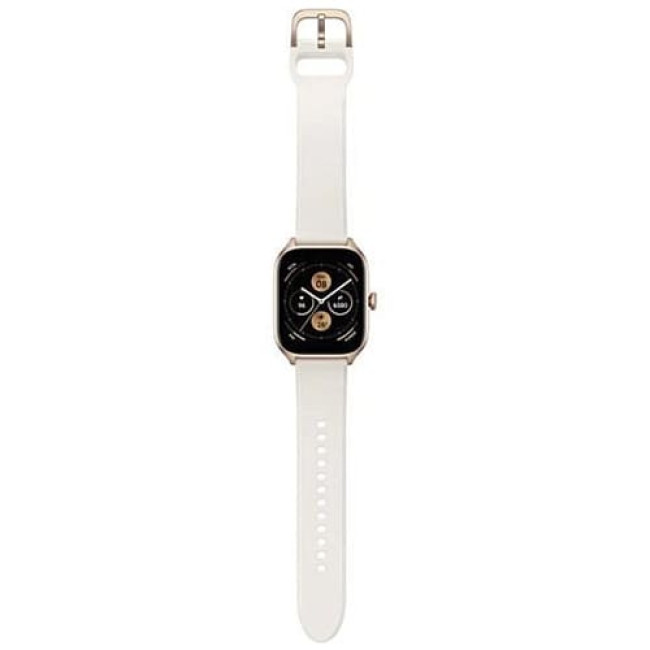 Умные часы Amazfit GTS 4 (Золотистый, с белым ремешком из фторэластомера) 
