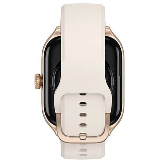 Умные часы Amazfit GTS 4 (Золотистый, с белым ремешком из фторэластомера) 