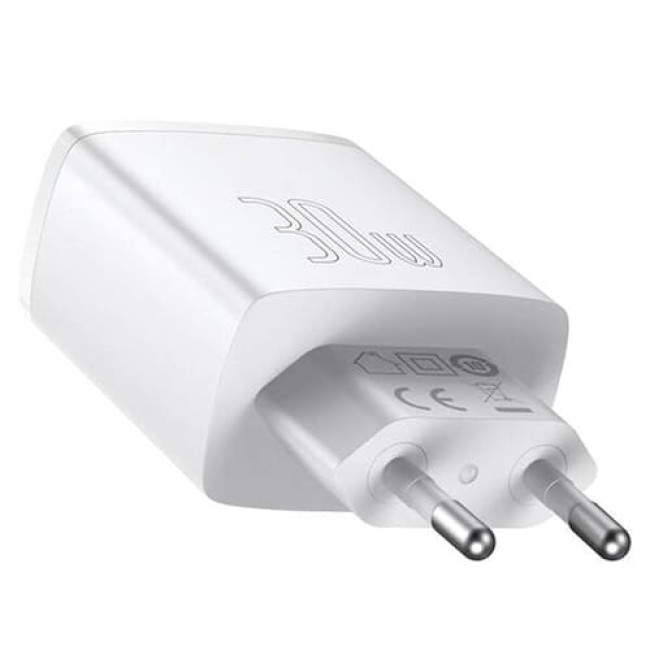 Зарядное устройство Baseus Compact Quick Charger 3A, 30W Type-C + 2*USB CCXJ-E02 Белый  
