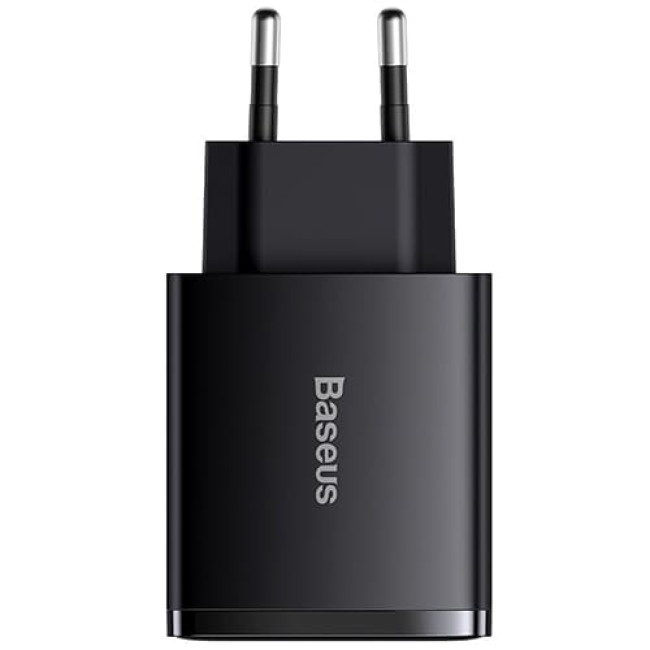 Зарядное устройство Baseus Compact Quick Charger 3A, 30W Type-C + 2*USB CCXJ-E01 Черный