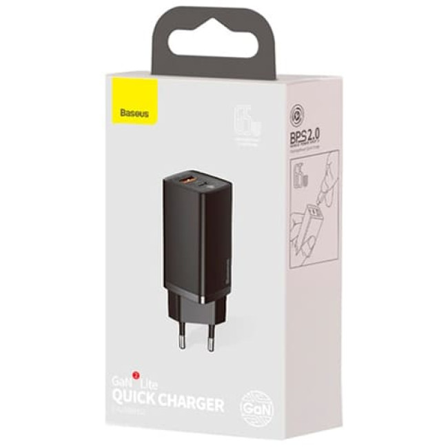 Зарядное устройство Baseus GaN2 Lite Quick Charger 65W CCGAN2L-B01 Черный