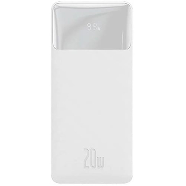 Аккумулятор внешний Baseus Bipow Digital Display 20W 20000 mAh Белый