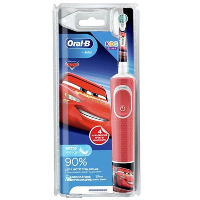 Электрическая детская зубная щетка Oral-B Vitality Kids Cars D100.413.2K 