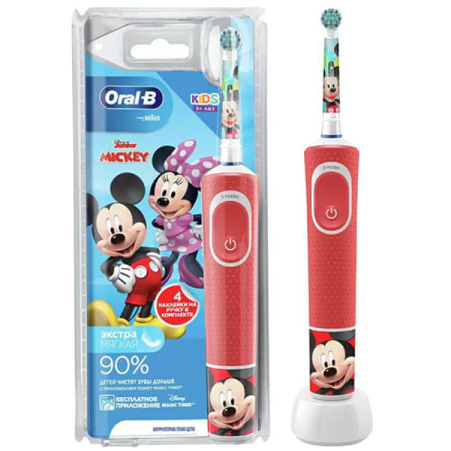 Электрическая детская зубная щетка Oral-B Vitality Kids Mickey D100.413.2K 
