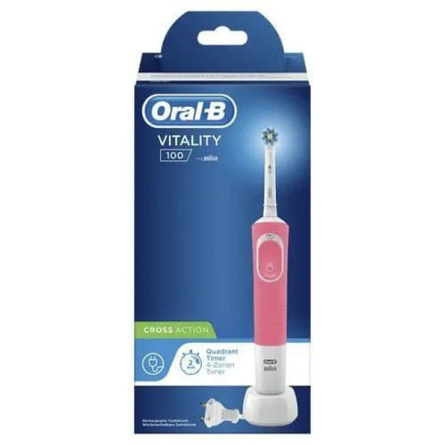 Электрическая зубная щетка Oral-B Vitality D100 Cross Action D100.413.1 Розовый