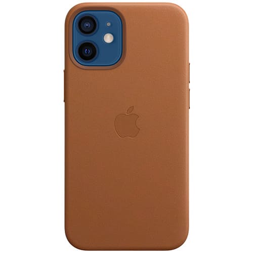 Чехол для iPhone 12 mini Apple Leather Case with MagSafe (MHK93ZE/A) золотисто-коричневый
