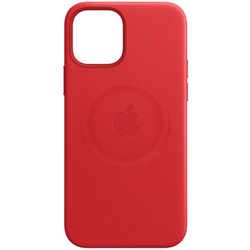 Чехол для iPhone 12 mini Apple Leather Case with MagSafe (MHK73ZE/A) алый 