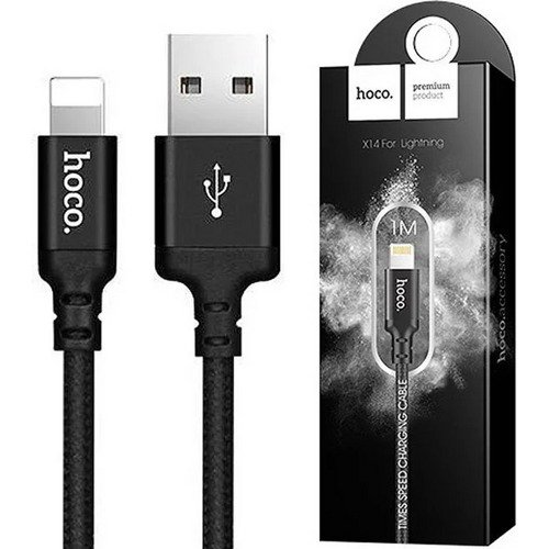 USB кабель Hoco X14 Times Speed Lightning, длина 2,0 метра (Черный)